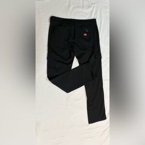 Dickies Women Cargo Pants Black Straight Leg Workwear Utility Size 10R